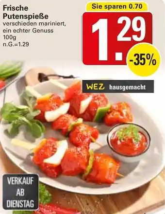 WEZ Frische Putenspieße Angebot