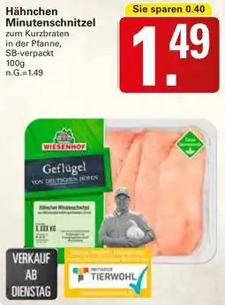 WEZ Hähnchen Minutenschnitzel Angebot