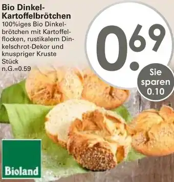 WEZ Bioland Bio Dinkel Kartoffelbrötchen Angebot