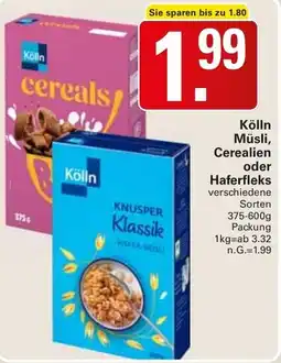 WEZ Kölln Müsli, Cerealien oder Haferfleks Angebot