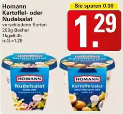 WEZ Homann Kartoffel- oder Nudelsalat Angebot