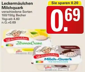 WEZ Leckermäulchen Milchquark Angebot