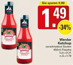 WEZ Werder Ketchup Angebot