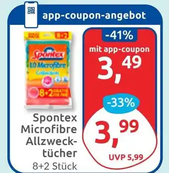 Budni Spontex Microfibre Allzwecktücher 8+2 Stück Angebot