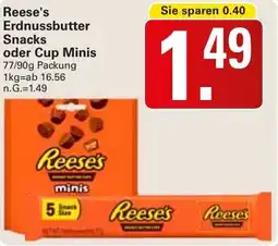 WEZ Reese's Erdnussbutter Snacks oder Cup Minis Angebot