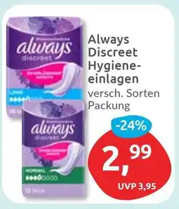 Budni always Discreet Hygieneeinlagen Angebot