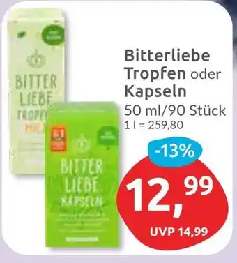 Budni Bitterliebe Tropfen oder Kapseln Angebot