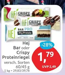 Budni Hej Bar oder Crispy Proteinriegel Angebot