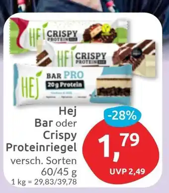 Budni Hej Bar oder Crispy Proteinriegel Angebot