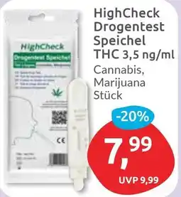 Budni HighCheck Drogentest Speichel THC 3,5 ng/ml Angebot