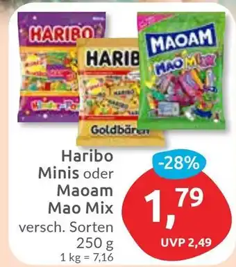 Budni Haribo Minis oder Maoam Mao Mix Angebot