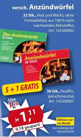 Sonderpreis Baumarkt versch. Anzündwürfel Angebot