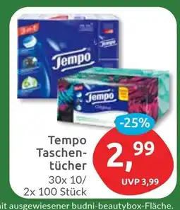 Budni Tempo Taschentücher Angebot