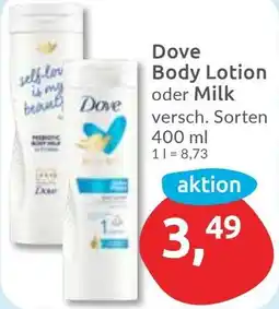 Budni Dove Body Lotion oder Milk Angebot