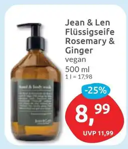 Budni Jean & Len Flüssigseife Rosemary & Ginger Angebot