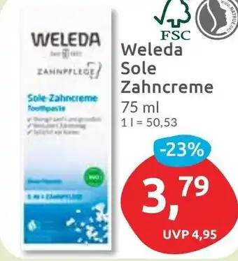 Budni Weleda Sole Zahncreme Angebot