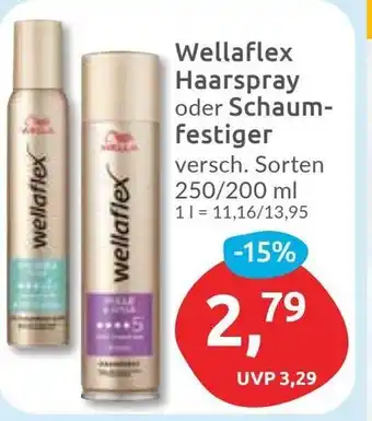 Budni Wella Wellaflex Haarspray oder Schaum- festiger Angebot