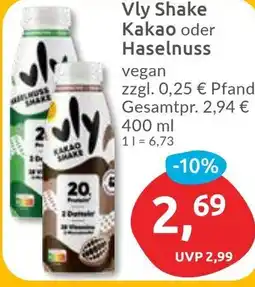 Budni Vly Shake Kakao oder Haselnuss Angebot