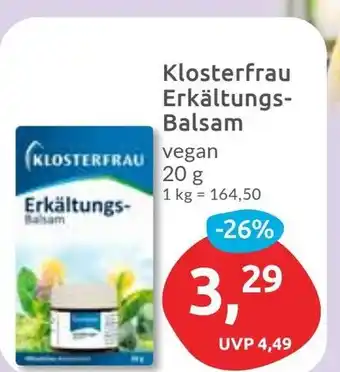 Budni Klosterfrau Erkältungs- Balsam Angebot