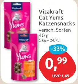 Budni Vitakraft Cat Yums Katzensnacks Angebot