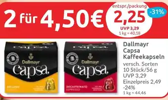 Budni Dallmayr Capsa Kaffeekapseln Angebot