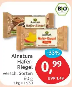 Budni Alnatura Hafer- Riegel Angebot