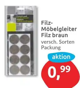 Budni Filz- Möbelgleiter Filz braun Angebot