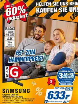 expert Techno Land SAMSUNG Crystal LED TV GÜ65DU8079UXZG Angebot