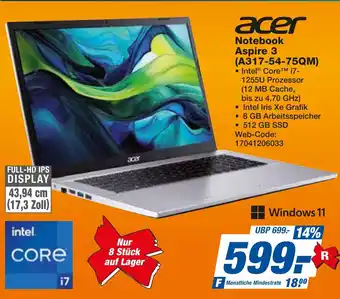 expert Techno Land acer Notebook Aspire 3 Angebot