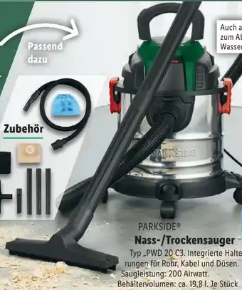 Lidl Parkside Nass-Trockensauger PWD 20 C3 Angebot