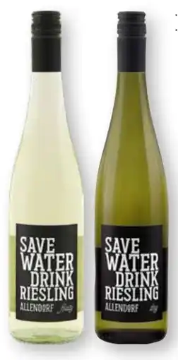 Scheck-in-Center Allendorf Save Water Drink Riesling Fruity Angebot