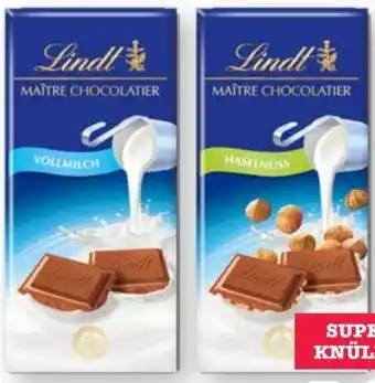 Scheck-in-Center Lindt Maître Chocolatier Vollmilch Angebot