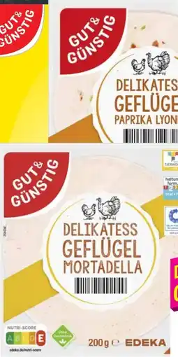 Edeka Gut & Günstig Delikatess Geflügel Mortadella Angebot