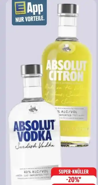 Edeka Absolut Schwedisch Vodka Angebot