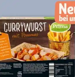 REWE Center Prima Menü Currywurst mit Pommes Angebot