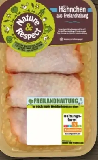 REWE Center Nature & Respect Pollofino Freiland Hähnchen Oberschenkel Angebot