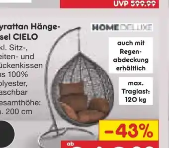 Netto Marken-Discount Home Deluxe Polyrattan-Hängesessel Cielo Angebot