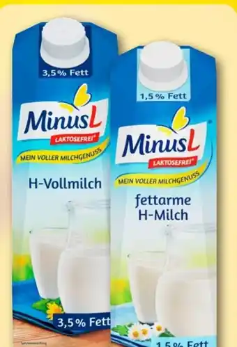 REWE Minus L Fettarme H-Milch Angebot