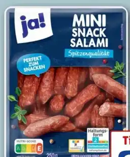 REWE Center ja! Mini Snack Salami Angebot