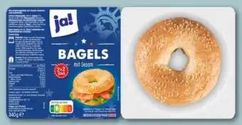 REWE Center ja! Bagels mit Sesam Angebot