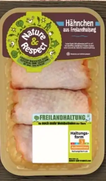 REWE Center Nature & Respect Pollofino Freiland Hähnchen Oberschenkel Angebot