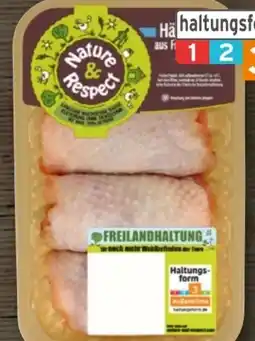 REWE Nature & Respect Pollofino Freiland Hähnchen Oberschenkel Angebot