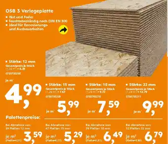 Globus Baumarkt OSB 3 Verlegeplatte Angebot