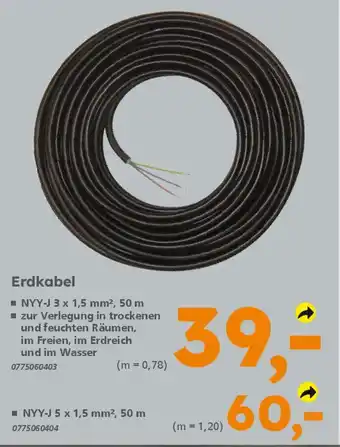 Globus Baumarkt Erdkabel Angebot