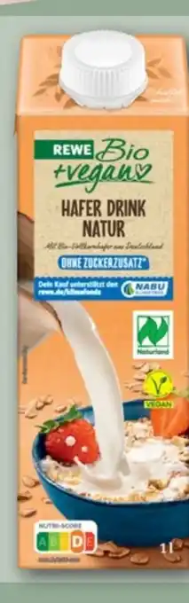 REWE Rewe Bio + vegan Hafer Drink Natur Angebot