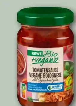 REWE Rewe Bio + vegan Tomatensauce Vegane Bolognese Angebot