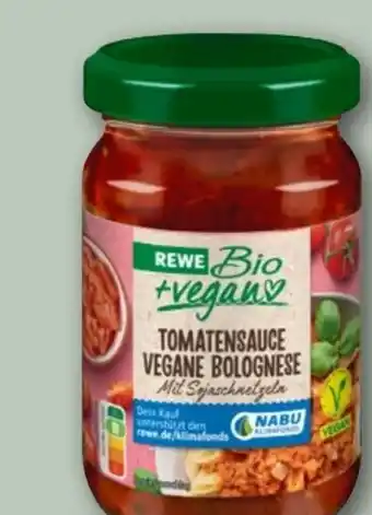 REWE Rewe Bio + vegan Tomatensauce Vegane Bolognese Angebot