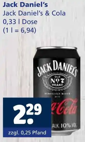 Getränkewelt Jack daniel’s & cola Angebot