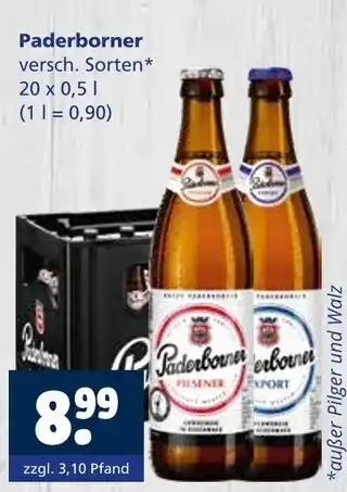 Getränkewelt Paderborner pilsener oder paderborner export Angebot