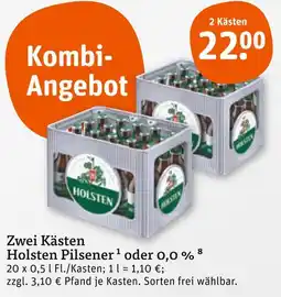 tegut Holsten pilsener oder 0,0 % Angebot